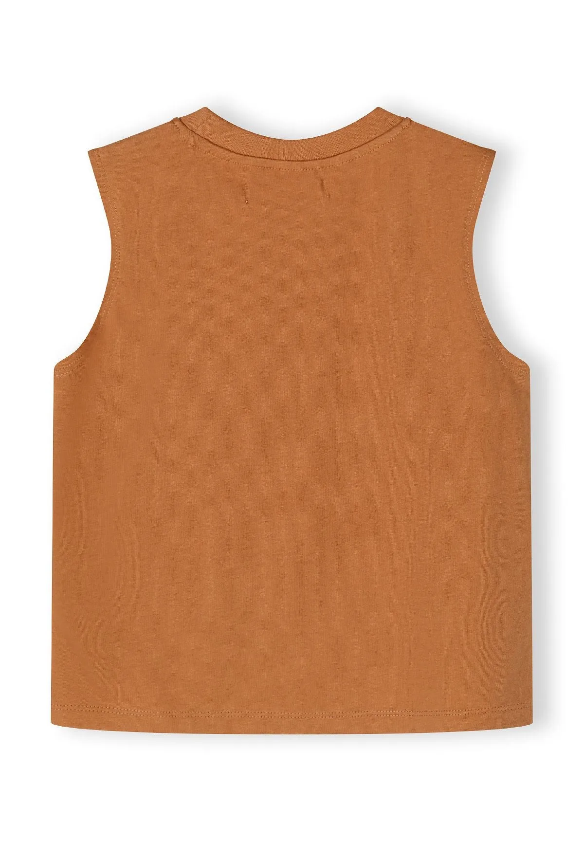 Minoti 42602 sæt beige bomuld top og shorts