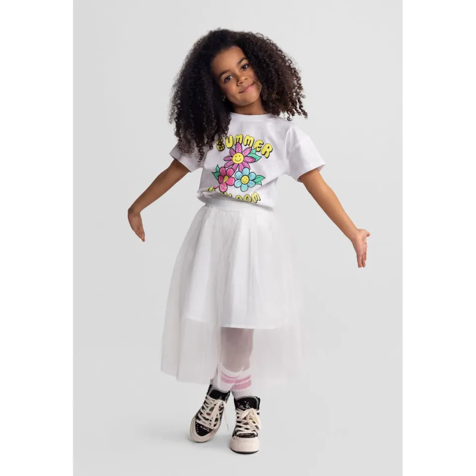 Minoti 44812 t-shirts til piger 5-pak lilla bomuld