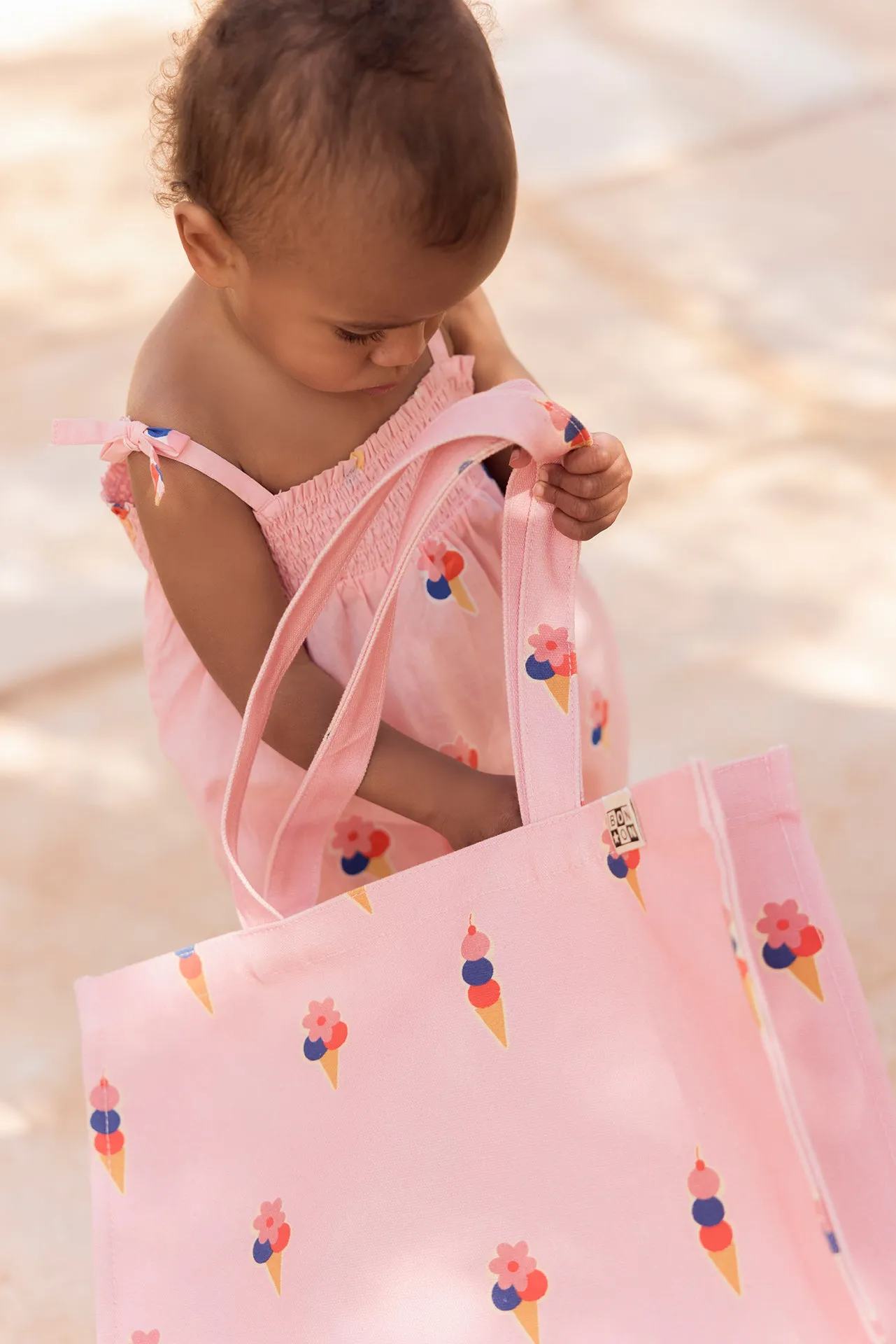 Bonton Gelato shopper taske rosa 40 cm til børn