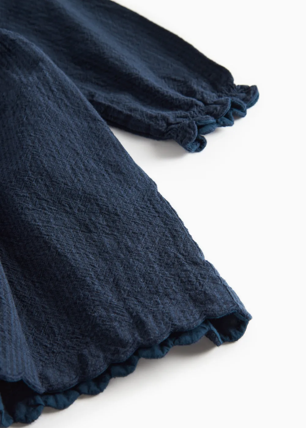MarMar Dagmara Scallop kjole Dark Blue Stripe