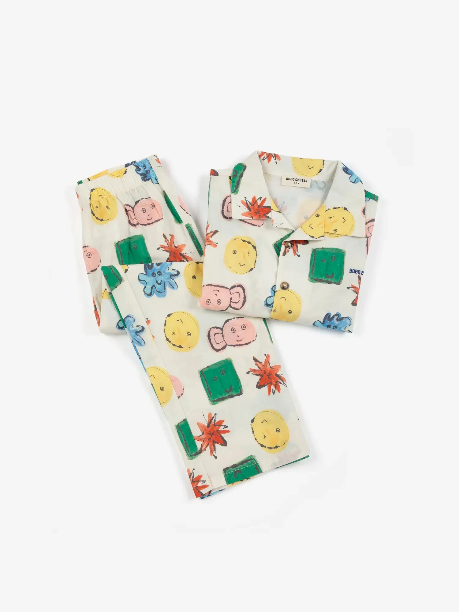 Bobo Choses Monster Gang pyjamassæt offwhite 2-3Y
