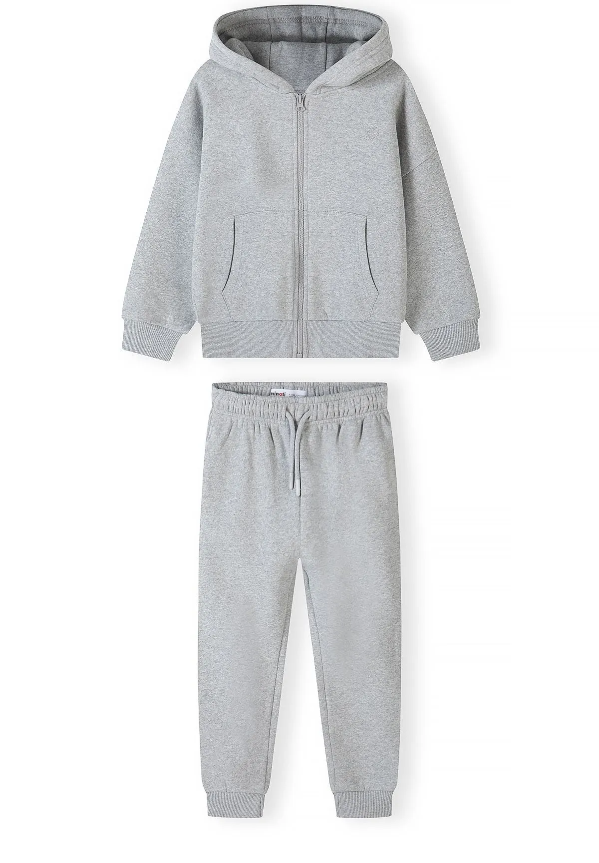Minoti 45788 sweatsæt grå hoodie jogger drenge