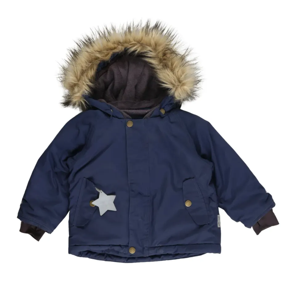 MINI A TURE Wally Fur vinterjakke Blue Nights 12m/80cm