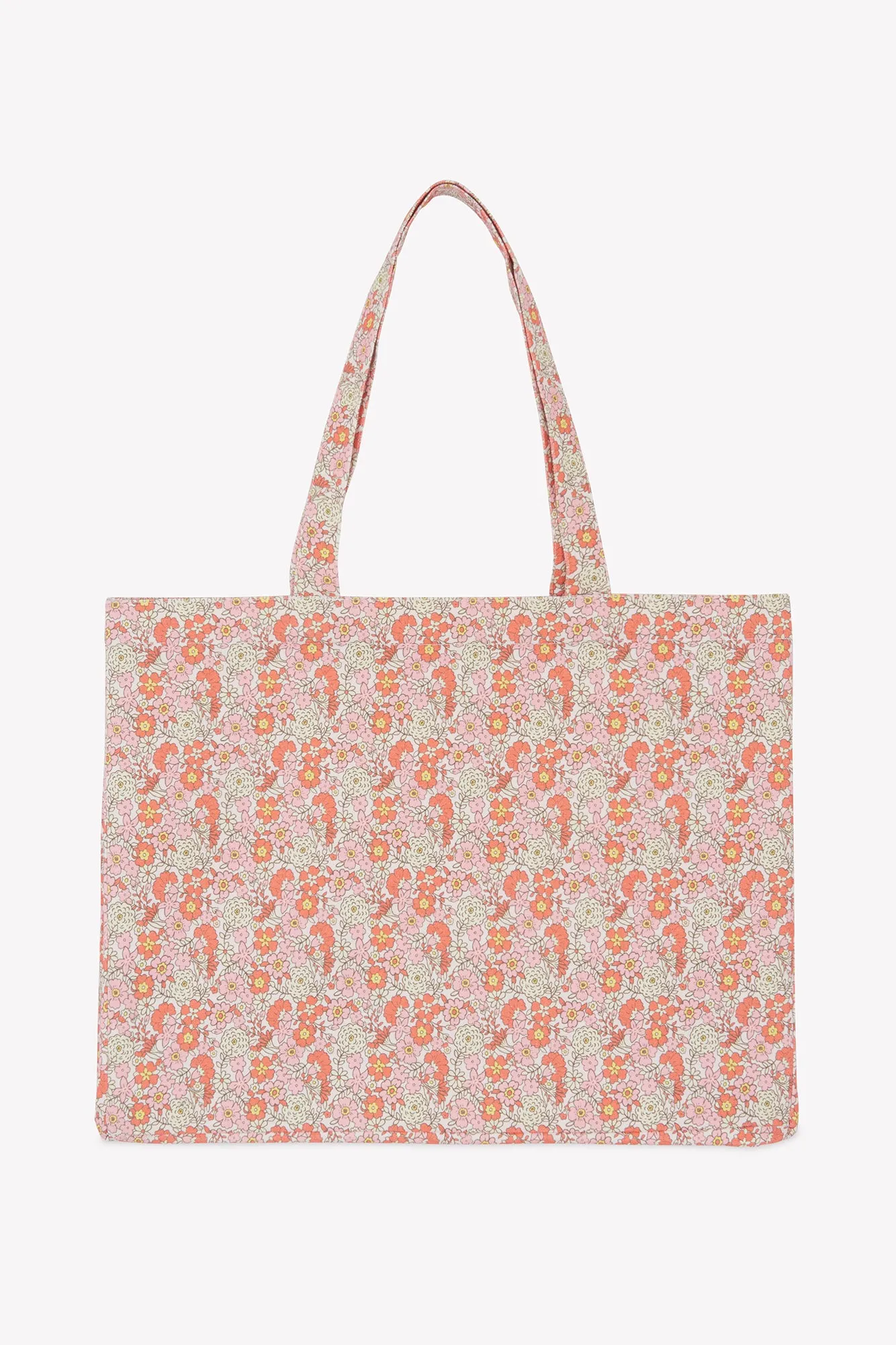 Bonton Beth shopper stor bomuld rosa blomst