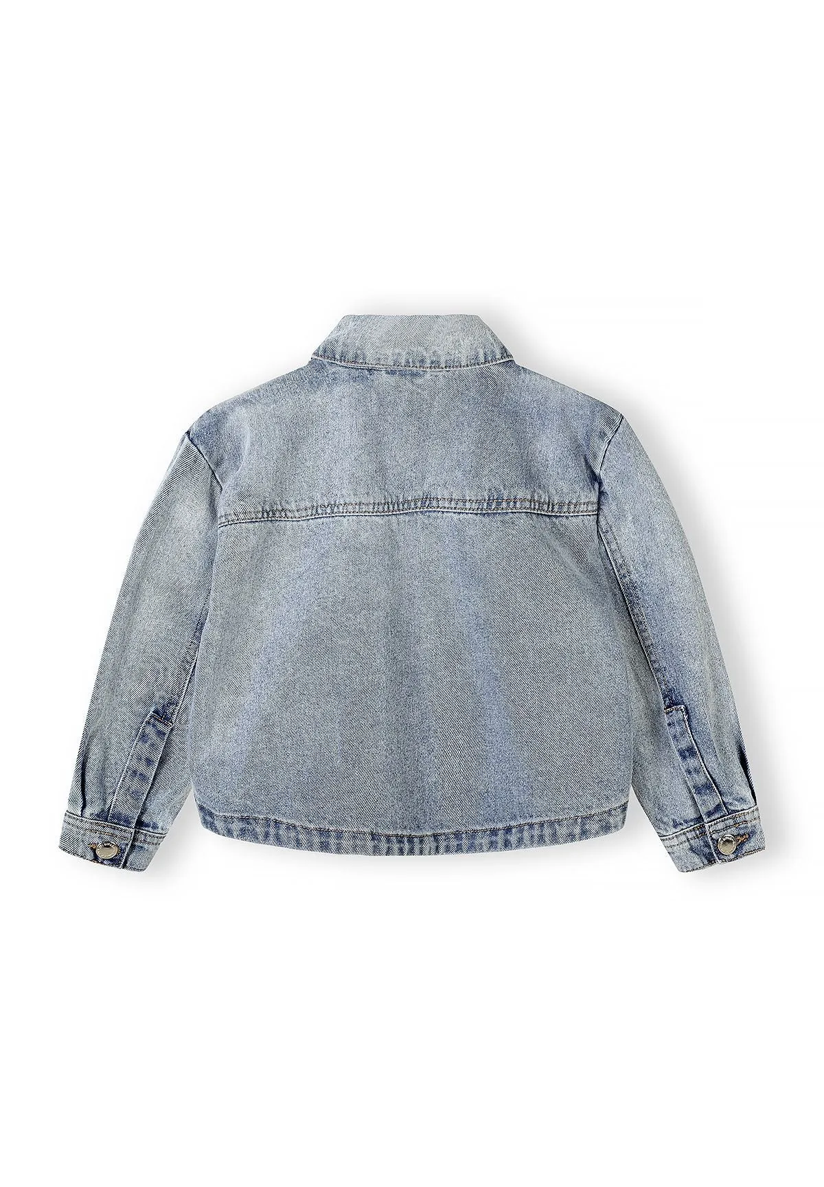 Minoti 44675 denimjakke til piger lyseblå