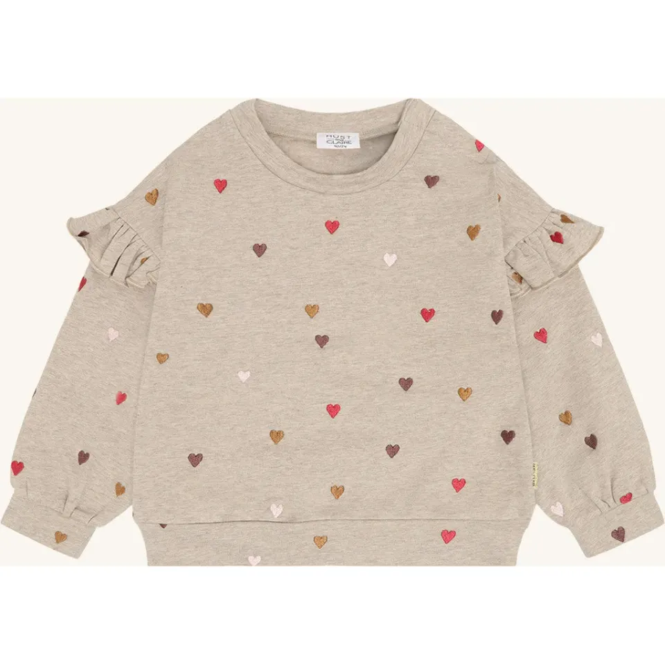 Hust & Claire Sicillia Heartbeat sweatshirt Biscuit blomster