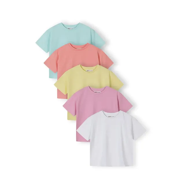 Minoti 44835 t-shirts 5-pak pastel til piger