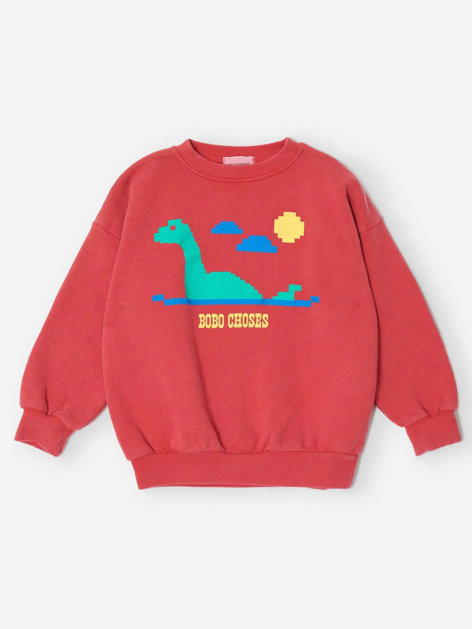 Bobo Choses Lake Monster sweatshirt rød 2-3Y