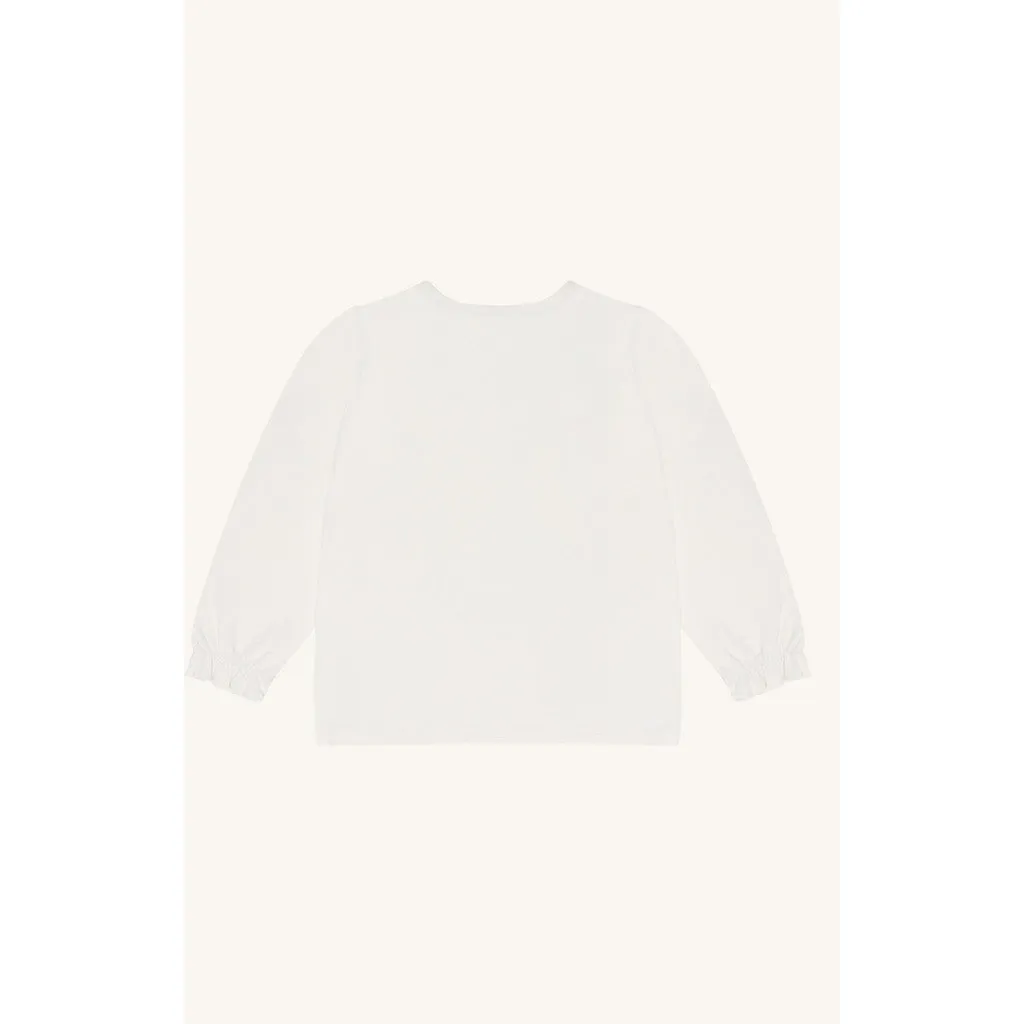 Hust & Claire Alma Swirl bluse ivory blomsterprint