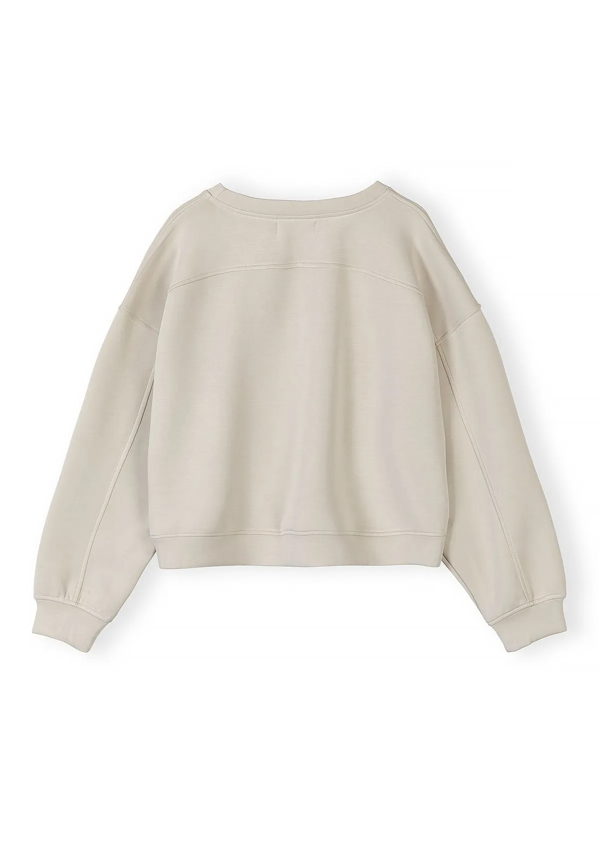 Minoti 44981 sweatshirt shorts sæt beige til kvinder