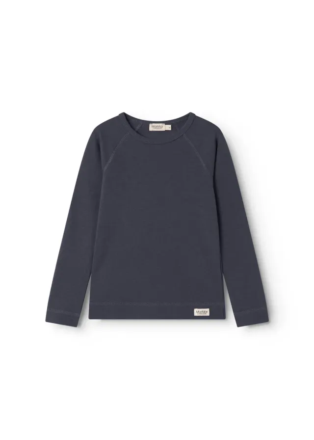 MarMar Base Tee LS T-shirt Darkest Blue ski
