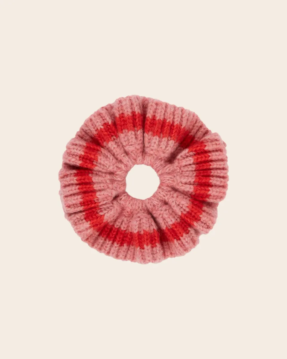 Emile et Ida Flamenco scrunchie lyserød uld