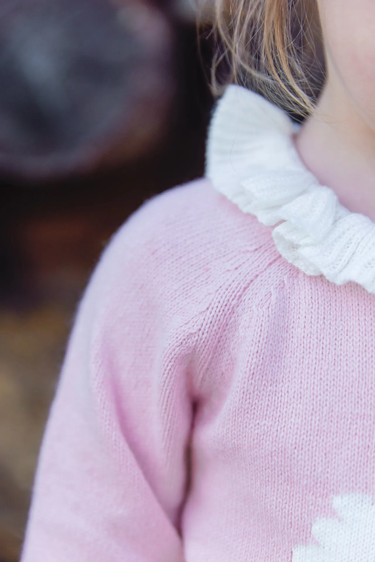 Bonton Lily Bird striktrøje rosa fugl 3M-3A