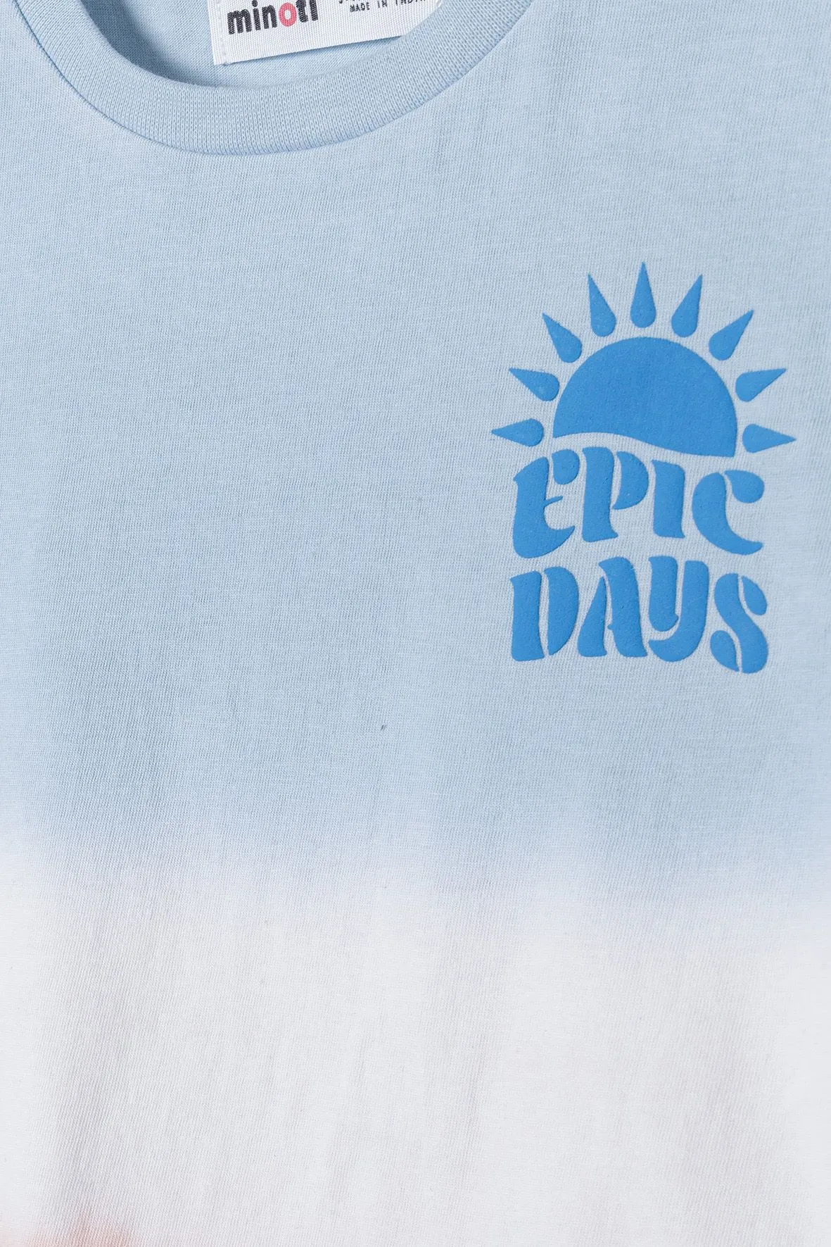 Minoti Epic Days T-shirt dip-dye blå koral 86-128
