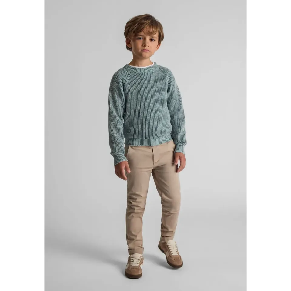 Minoti 43801 chinobukser grå slim fit bomuld