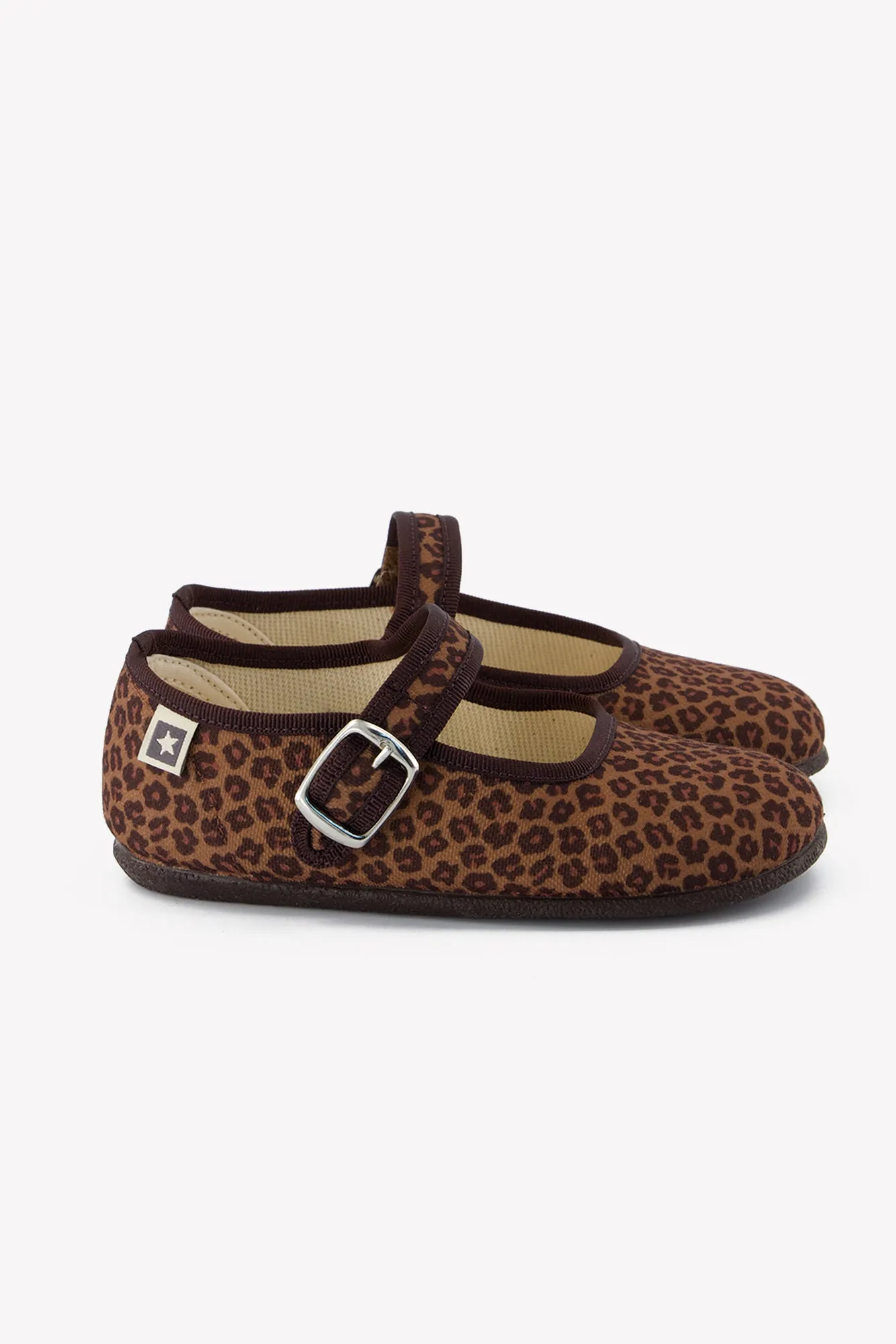 Bonton Jane Léopard ballerinasko leopard bomuld