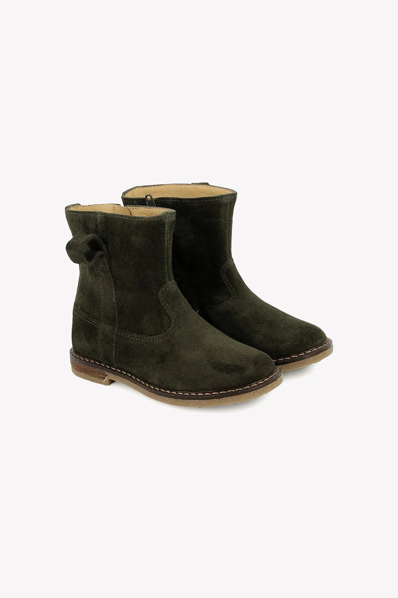 Bonton Escape bottines kaki læder str 24-37