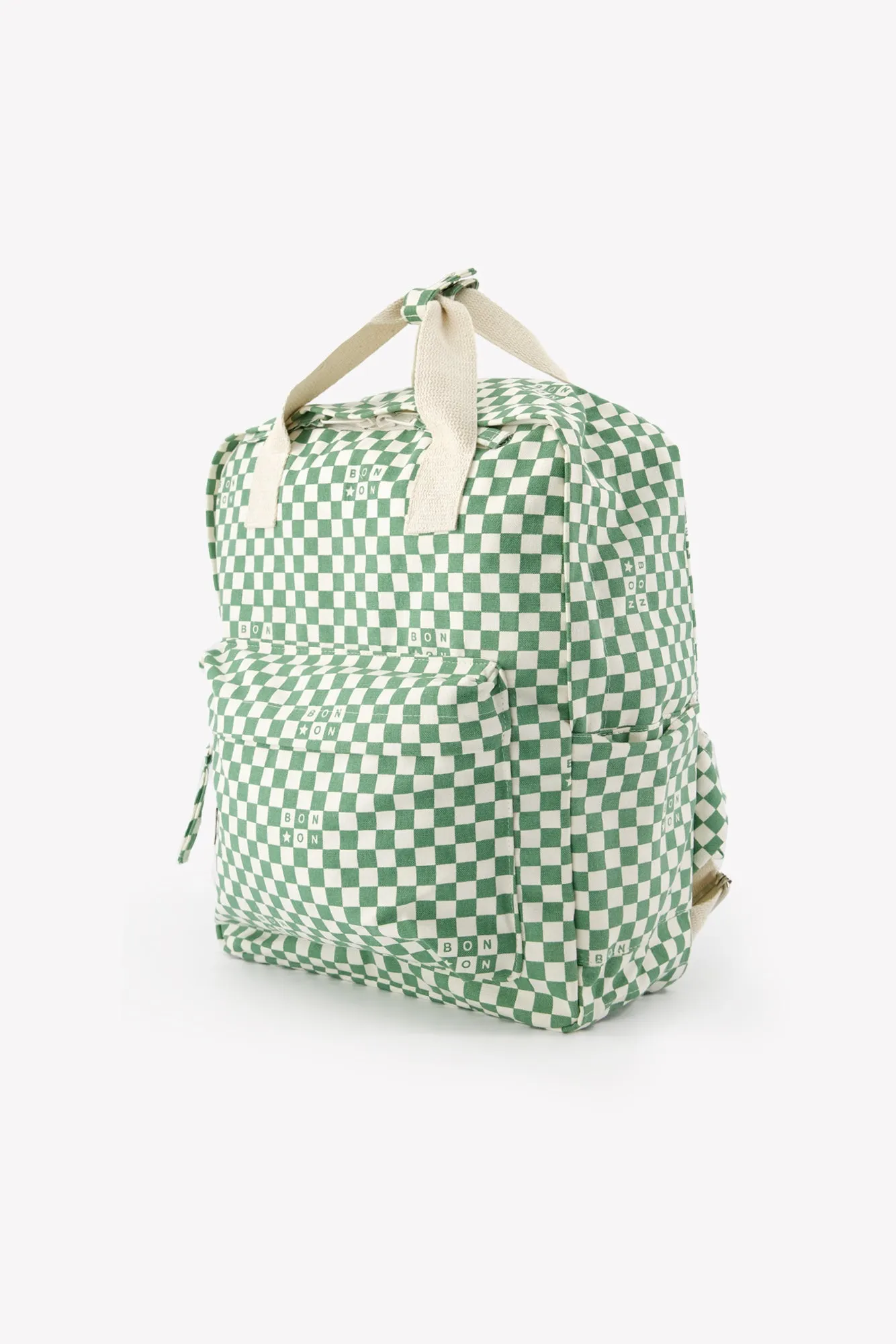 Bonton Damier rygsæk ternet grøn A4