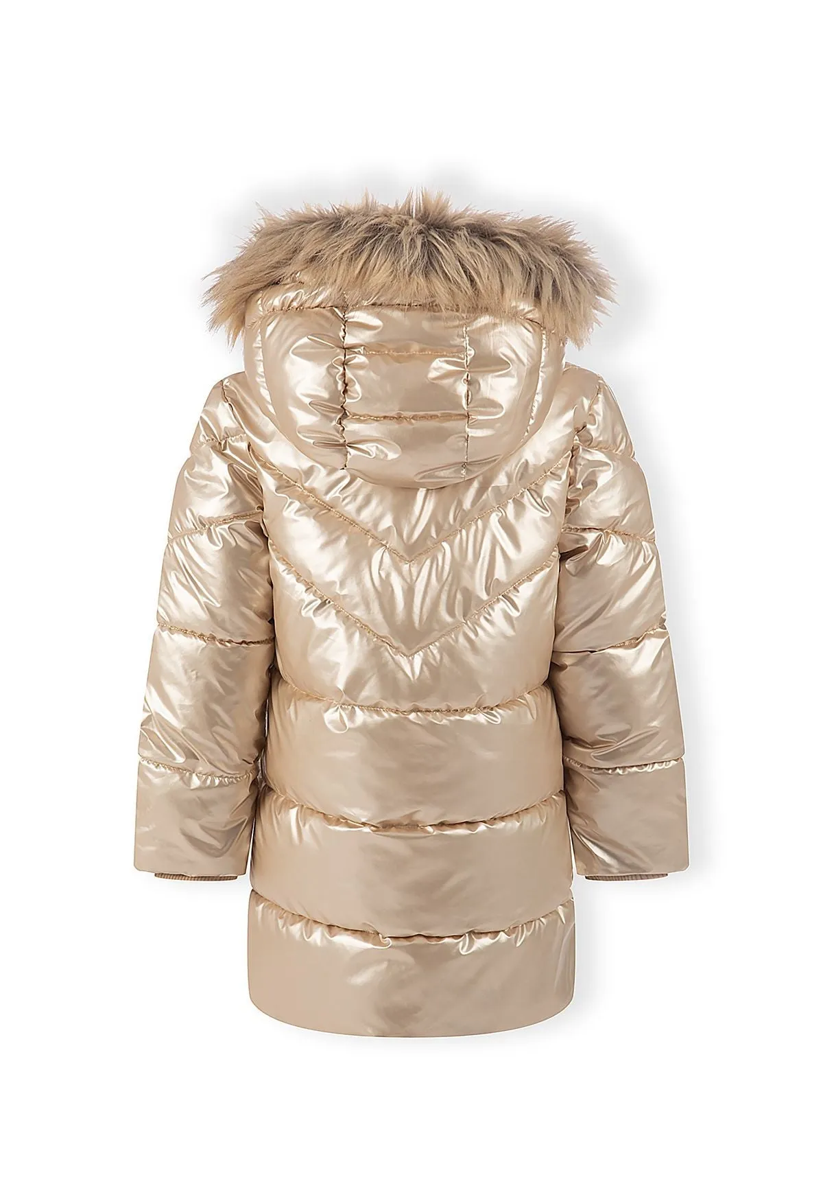 Minoti 45284 vinterfrakke guld glans parka