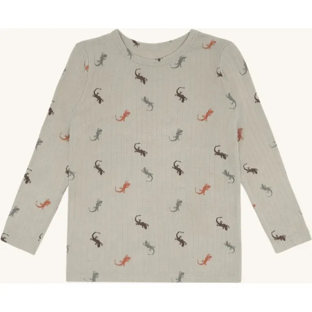 Hust & Claire Austin Lizards bluse Greene Stone bambus