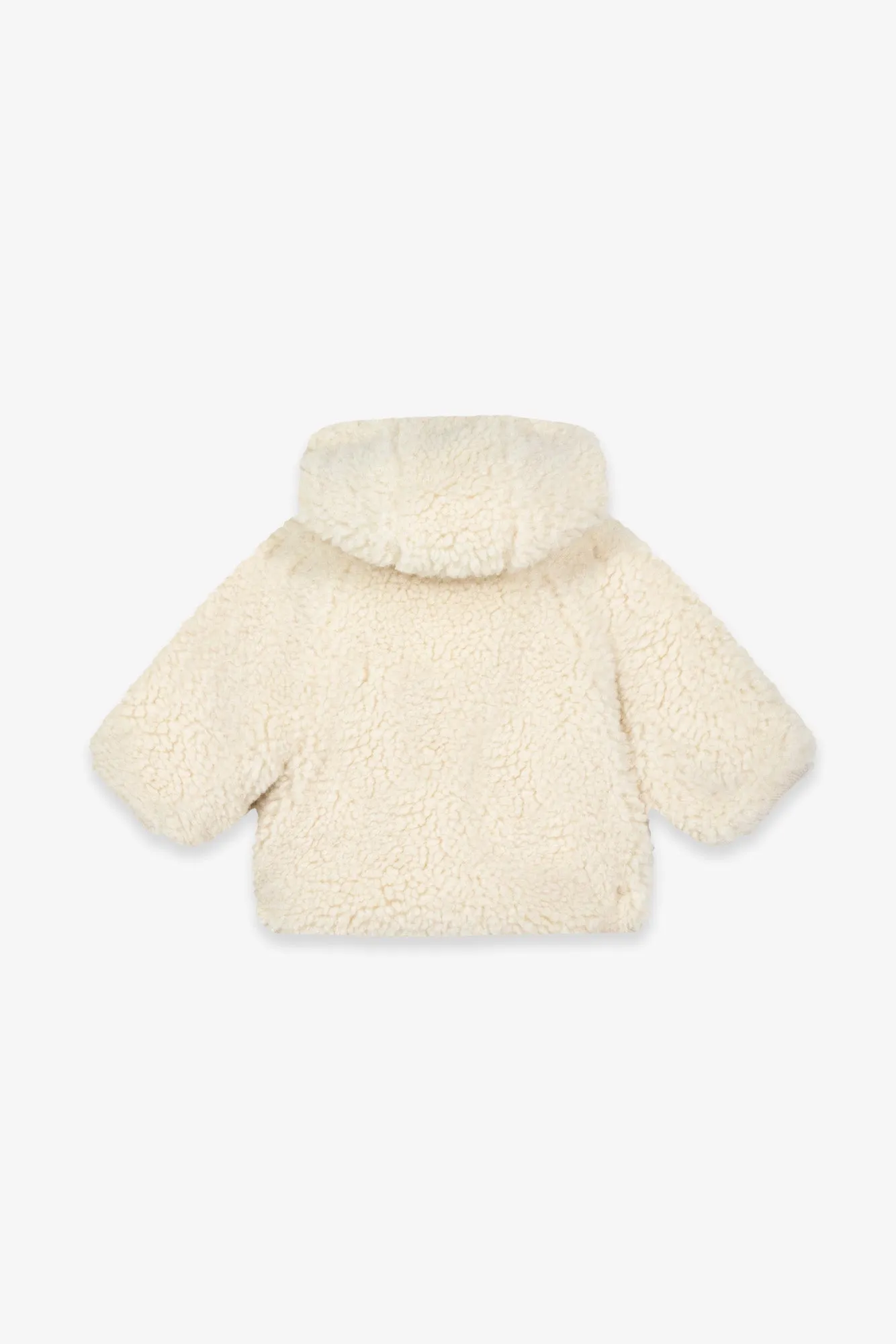 Bonton Piper jakke milk sherpa hætte baby