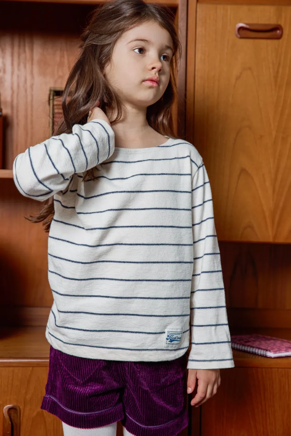 Bonton Poulpe T-shirt stribet bomuld blæksprutte