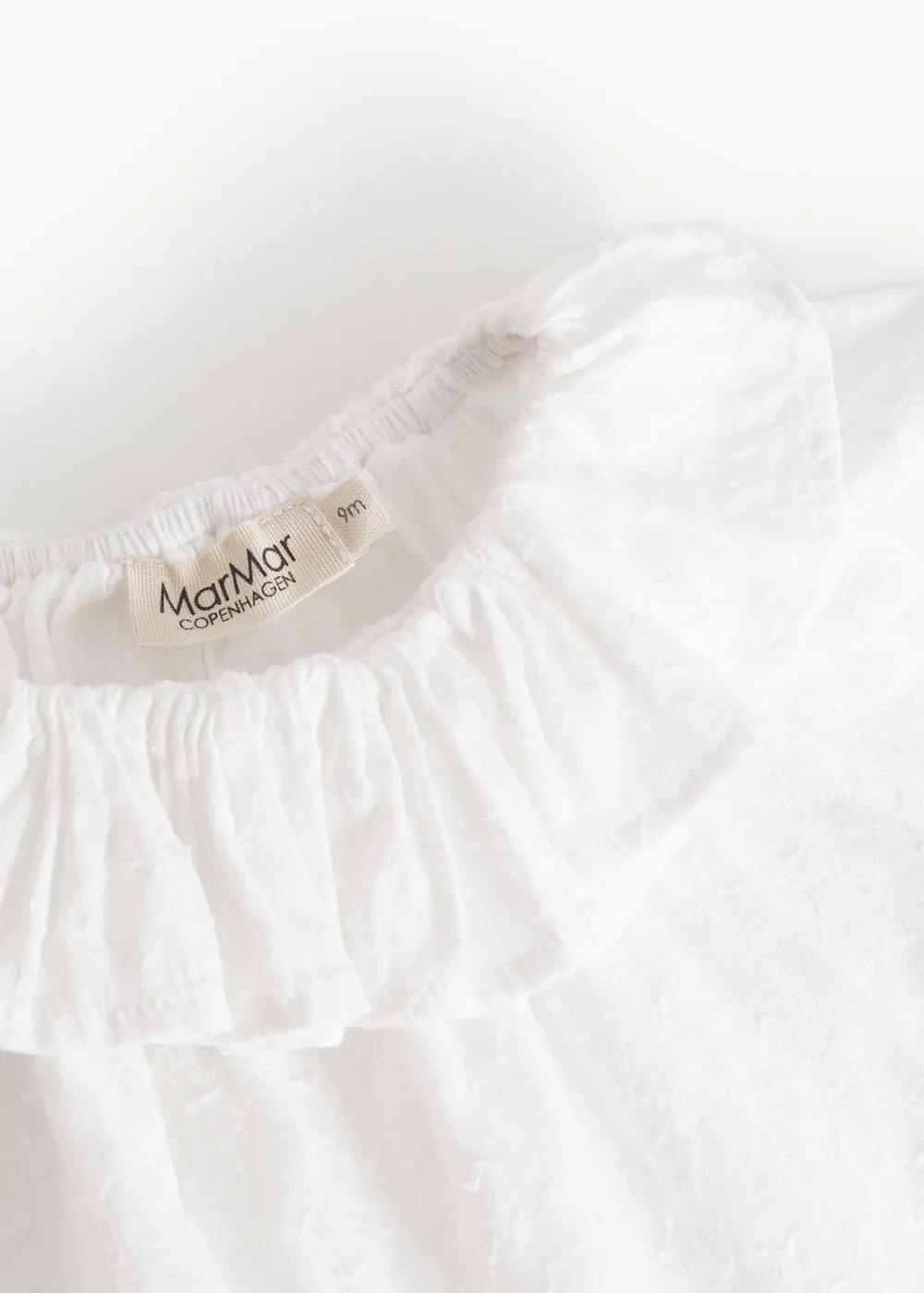 MarMar Tia Bluse White sløjfejacquard
