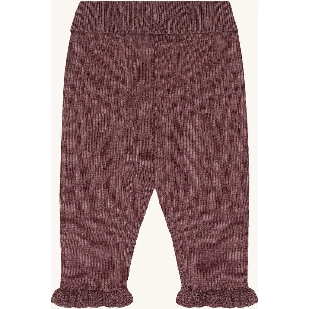 Hust & Claire HCLisa Rib leggings Plum økologisk