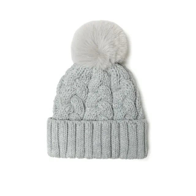 Minoti 41614 strikhue graa piger pompom
