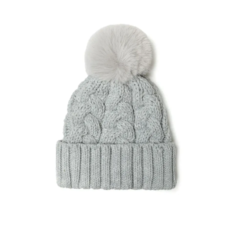 Minoti 41614 strikhue graa piger pompom