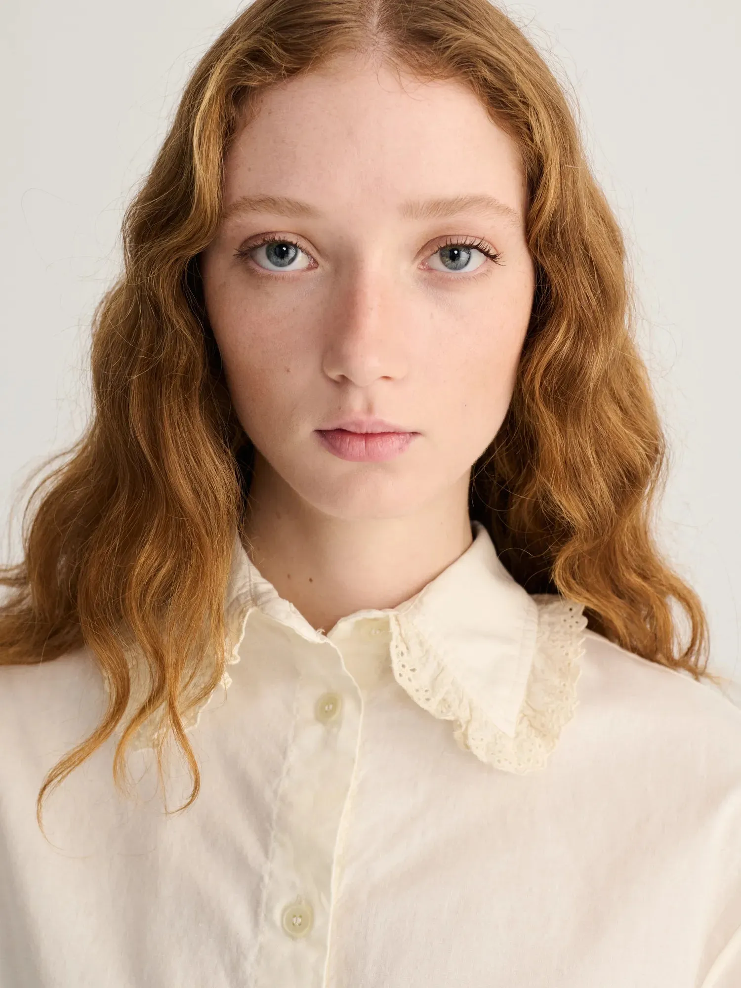 Bobo Choses All About Monsters Lace ending poplin skjorte offwhite