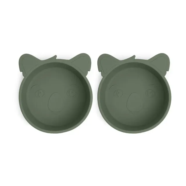 nuuroo Alex dyb tallerken 2-pak dusty green silikone