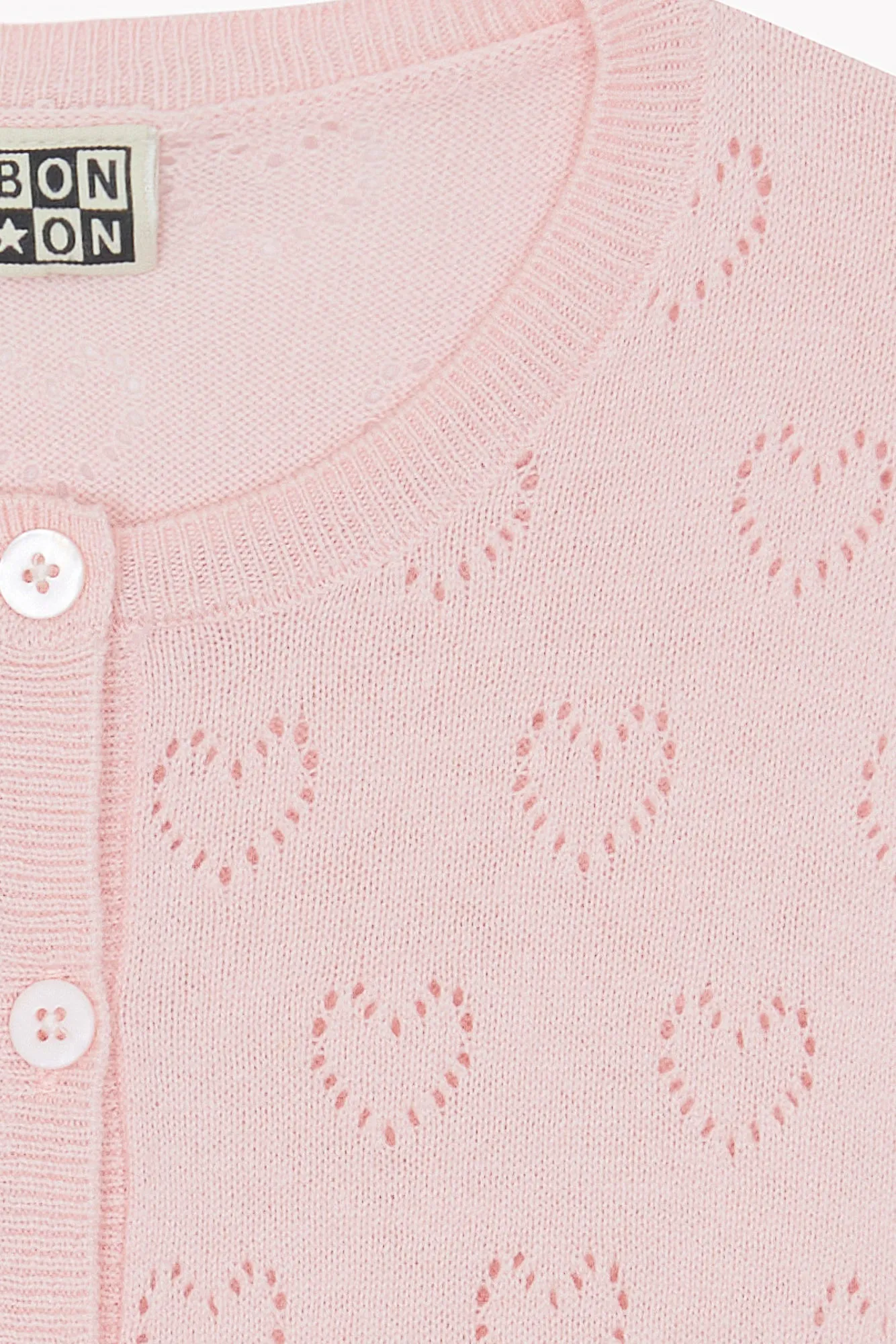 Bonton Lilou Coeur cardigan rosa blossom