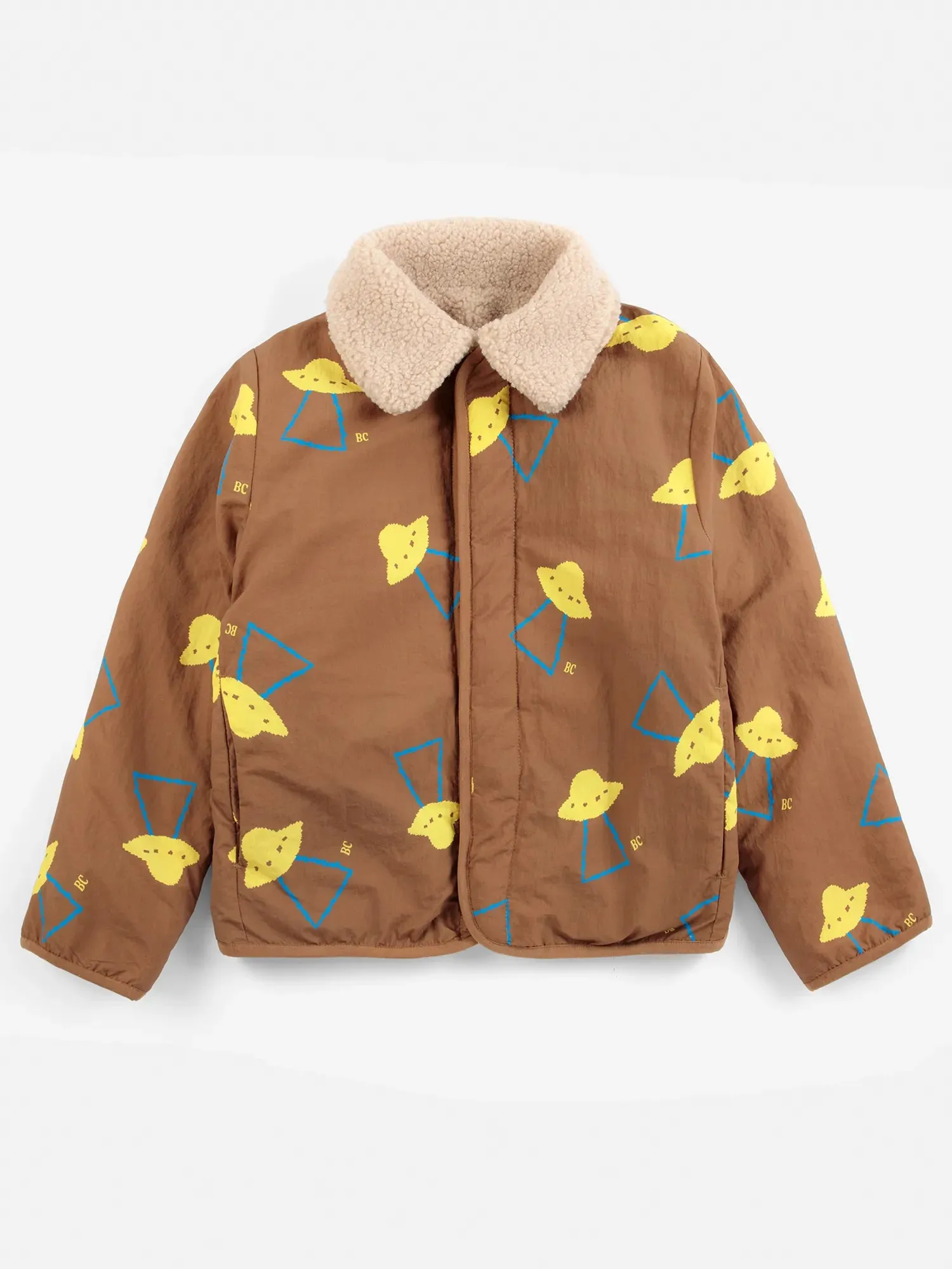 Bobo Choses Pixel Abduction vendbar jakke brun