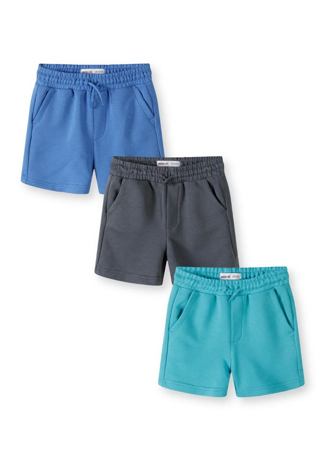 Minoti 44772 Sweatshorts turkis 3-pak bomuld