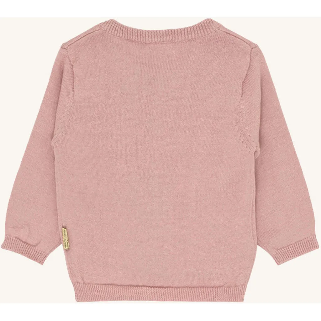 Hust & Claire Claire cardigan dusty rose økologisk bomuld