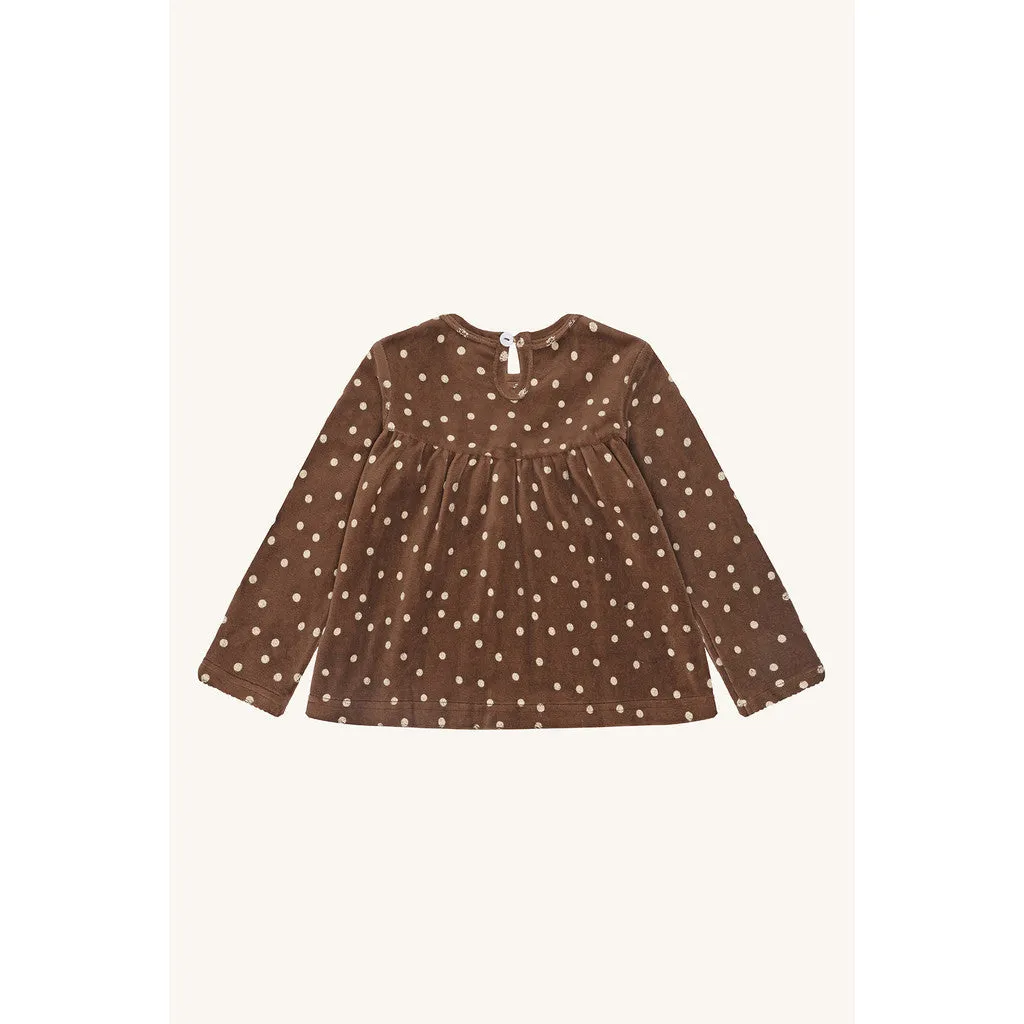 Hust & Claire Sicilia Dot bluse Soil hjerter