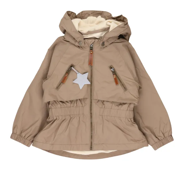 MINI A TURE Algea forårsjakke fleece Pine bark 4 år
