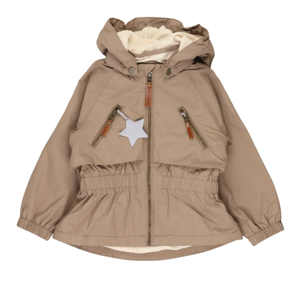 MINI A TURE Algea forårsjakke fleece Pine bark 4 år