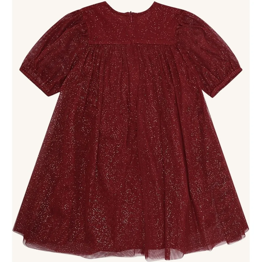 Hust & Claire Karoline Tulle kjole teaberry tyl