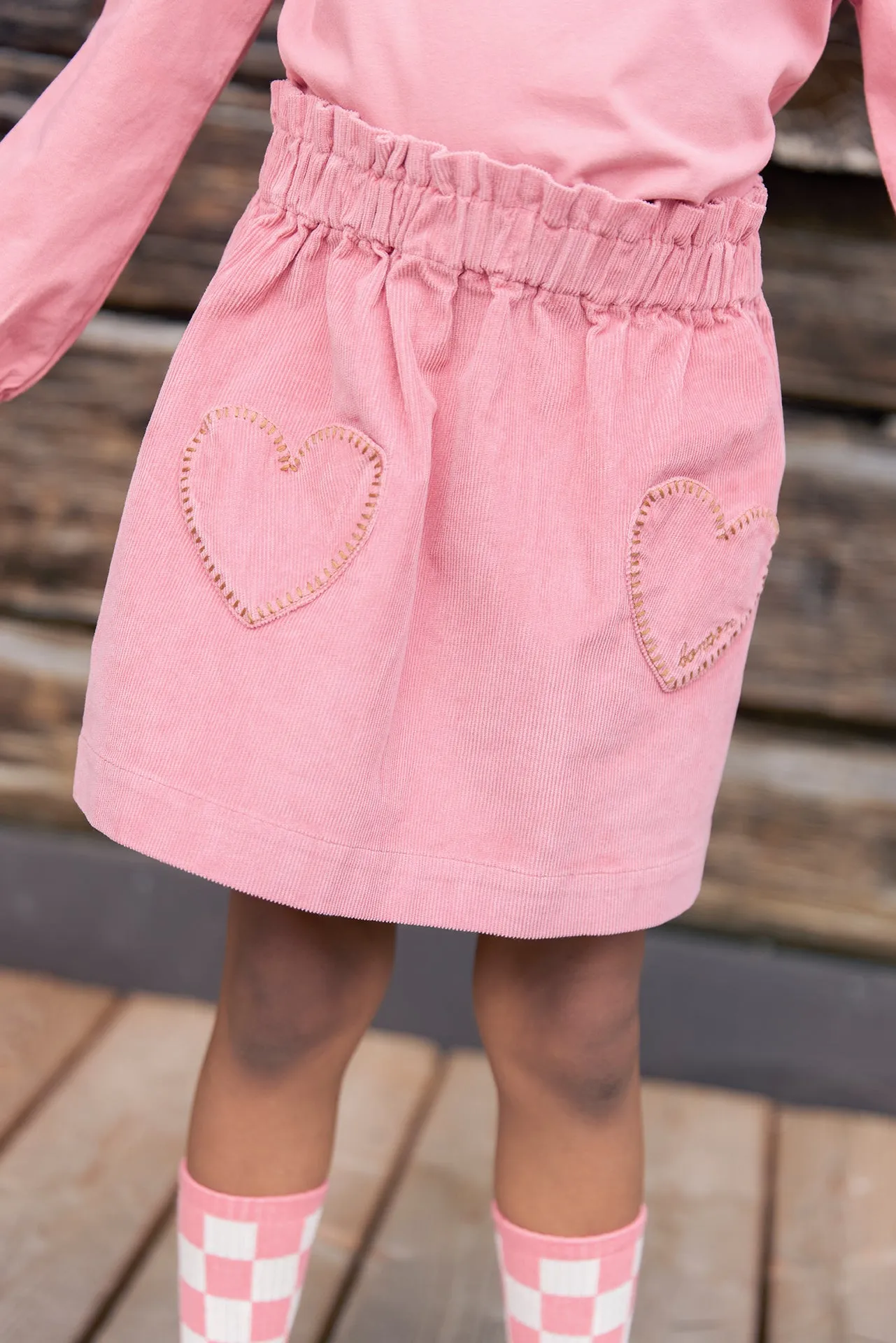 Bonton Douchka nederdel rose pinkyee hjerter 6A