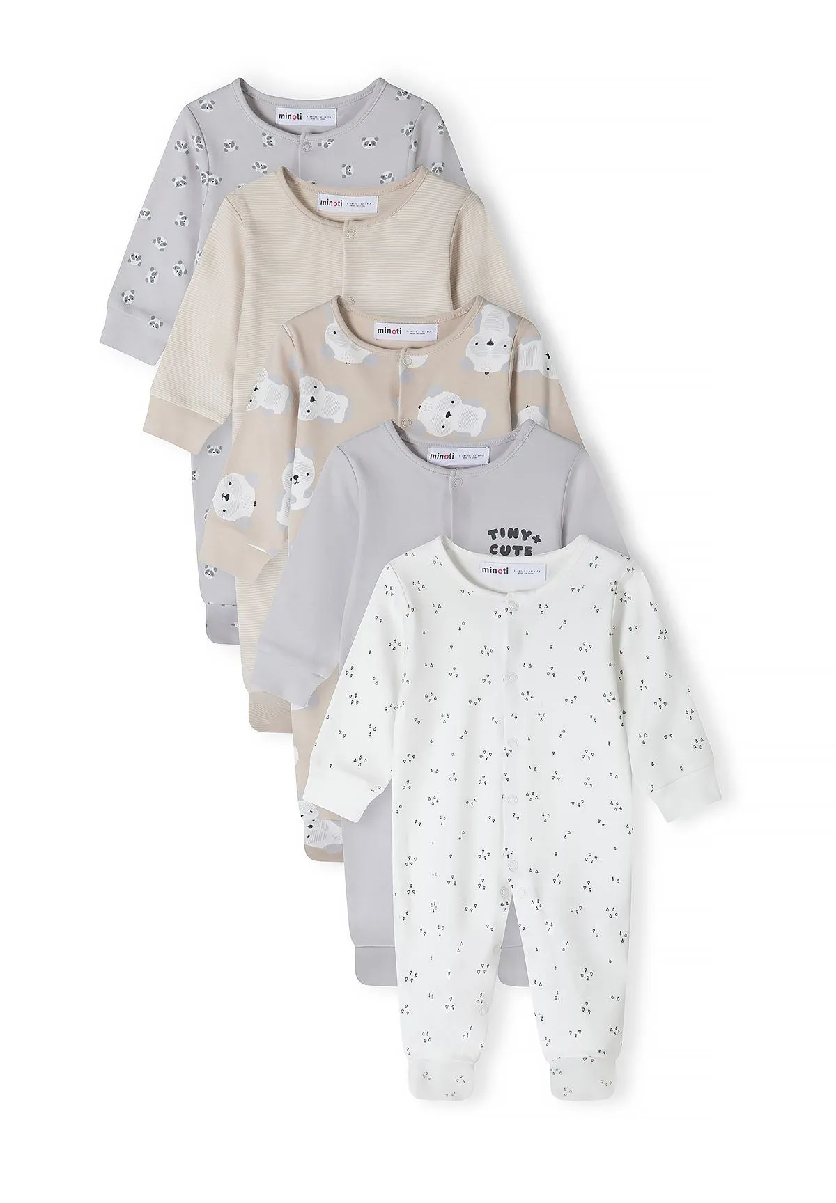 Minoti babysparkedragt 5-pak med print