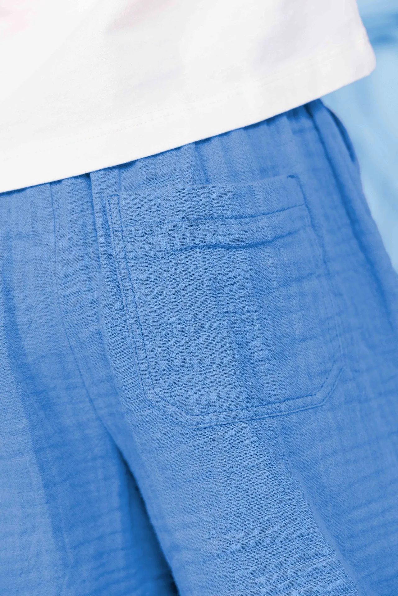 Bonton Nino bermudashorts blå elastik