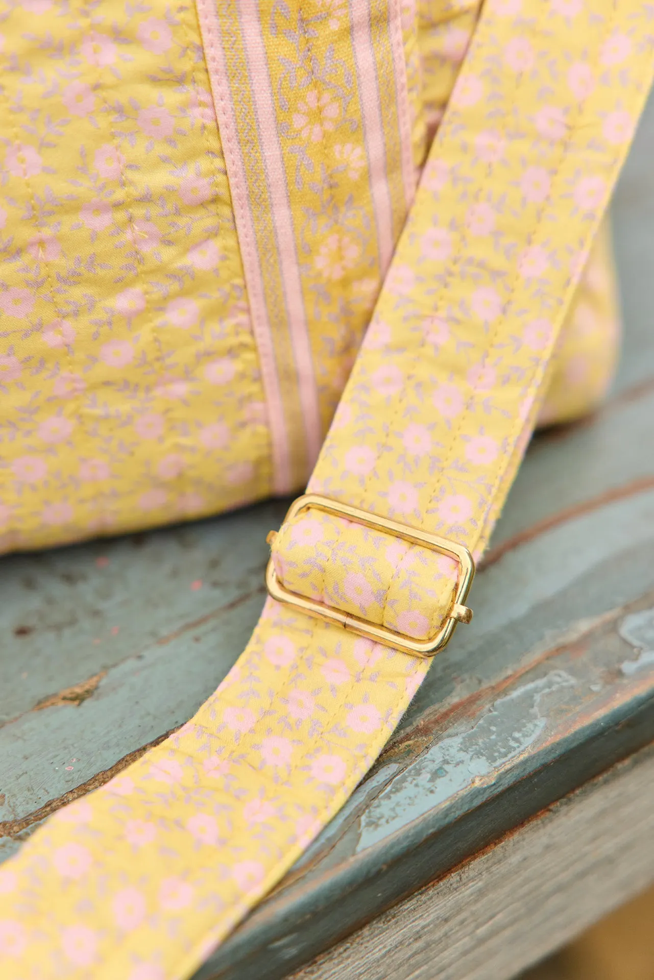 Bonton Vega pusletaske Foulfleur gul bomuld