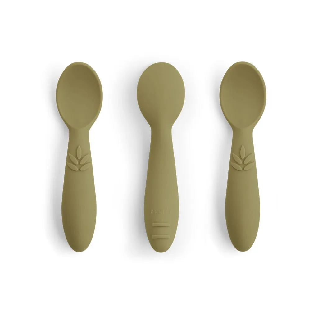 nuuroo Ella silikone skeer 3-pak Olive green 10,5 cm