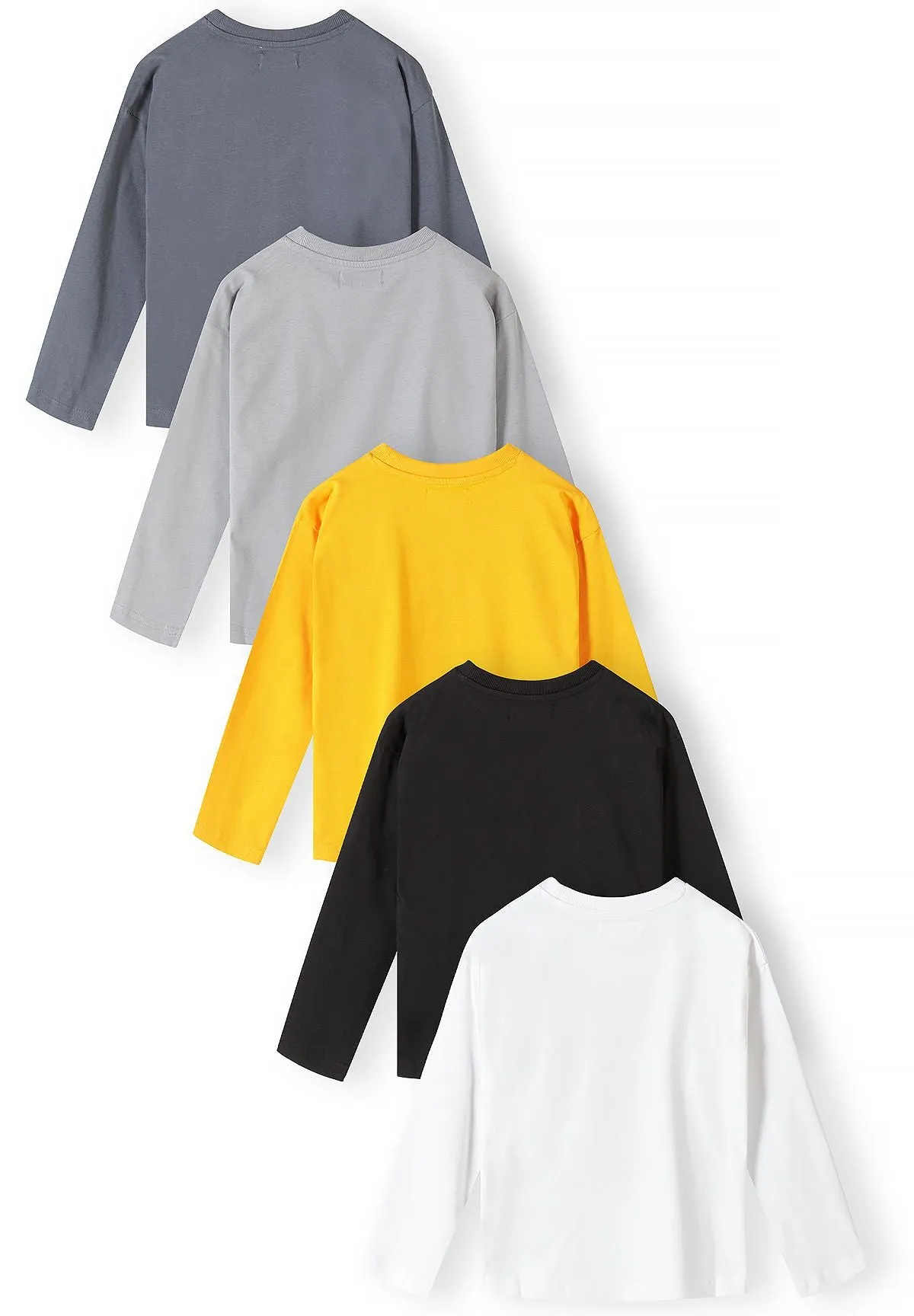 Minoti 45603 langærmet t-shirt 5-pak basketball bomuld