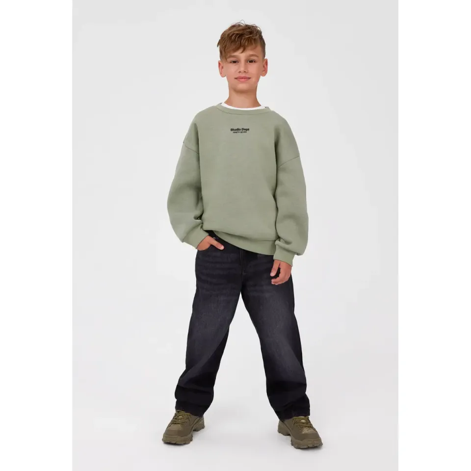 Minoti baggy-jeans sort vasket 5 lommer