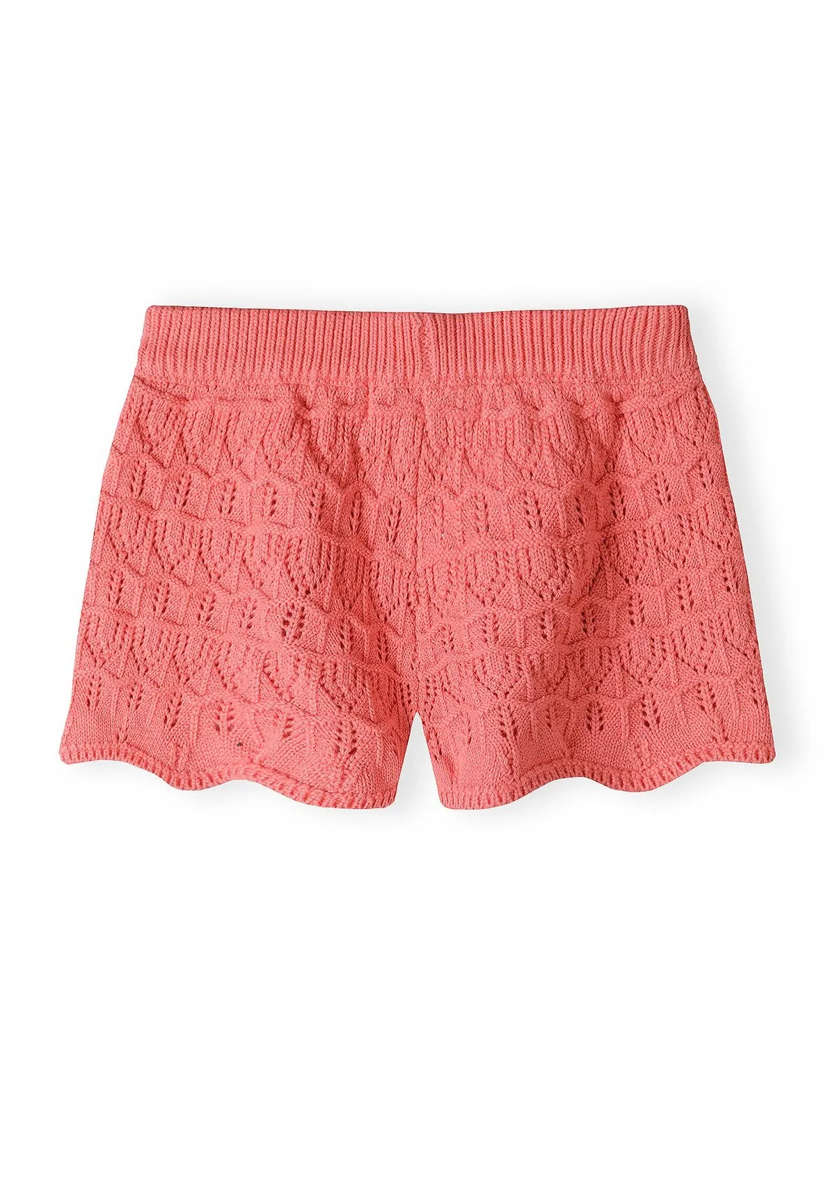 Minoti 44712 hæklet sæt koral top og shorts pige