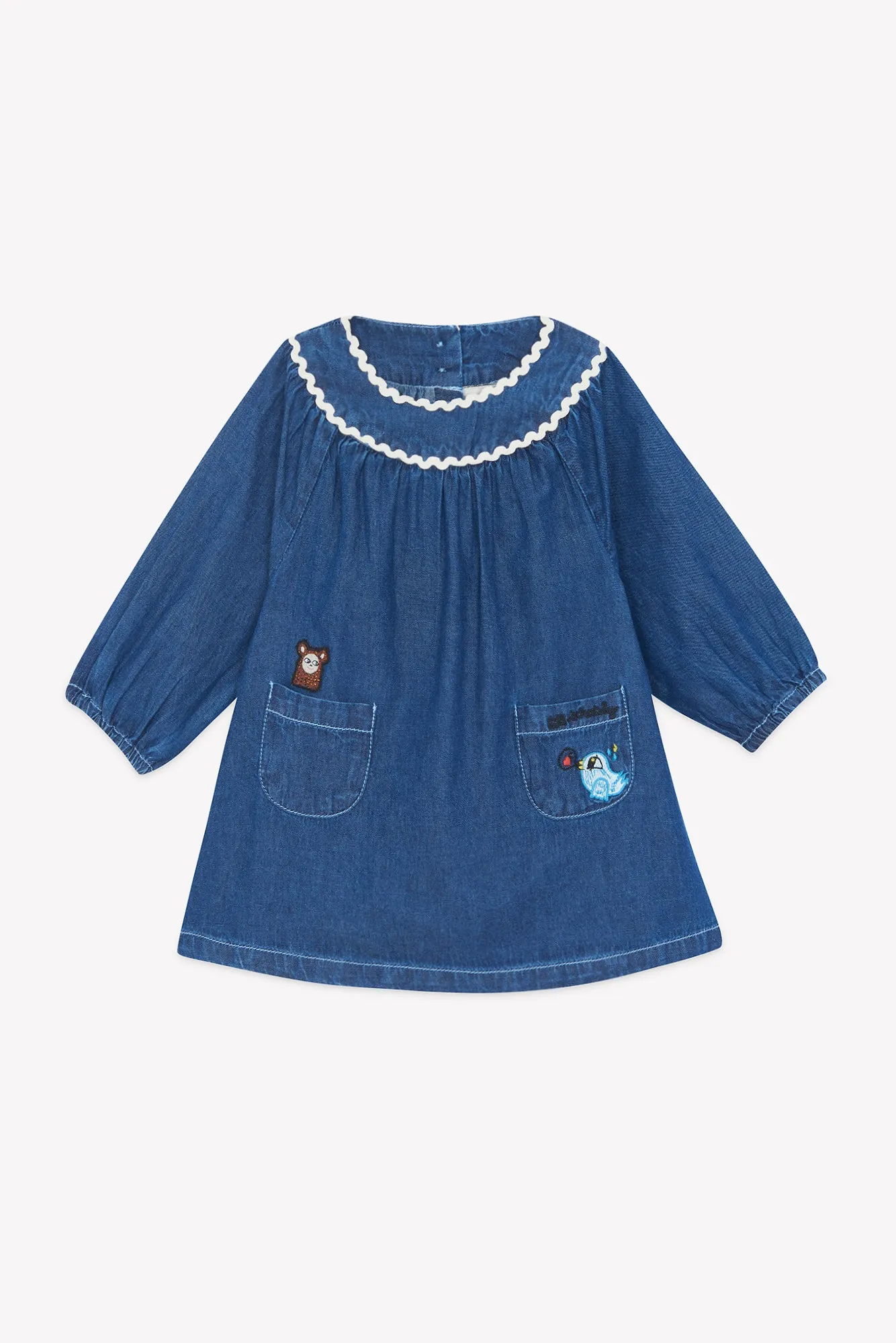 Bonton Mada Denim kjole blå plumetis