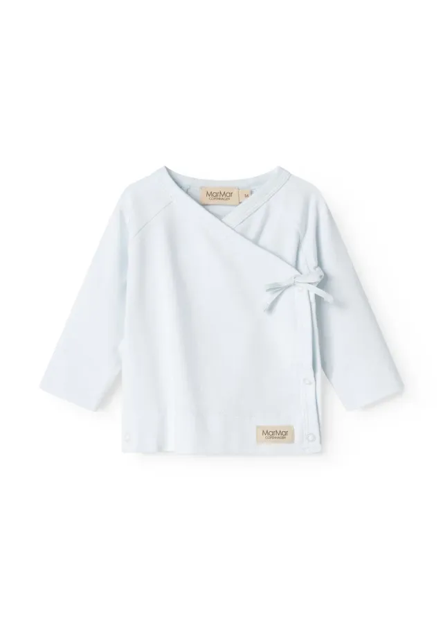 MarMar Tut Wrap LS bluse Light Blue modal nyfødt